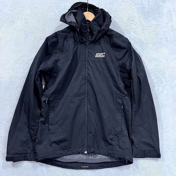 Adidas Windbreaker Jacket Men's S Mesh SPORT OREGONLined Full Zip Hoodie Black